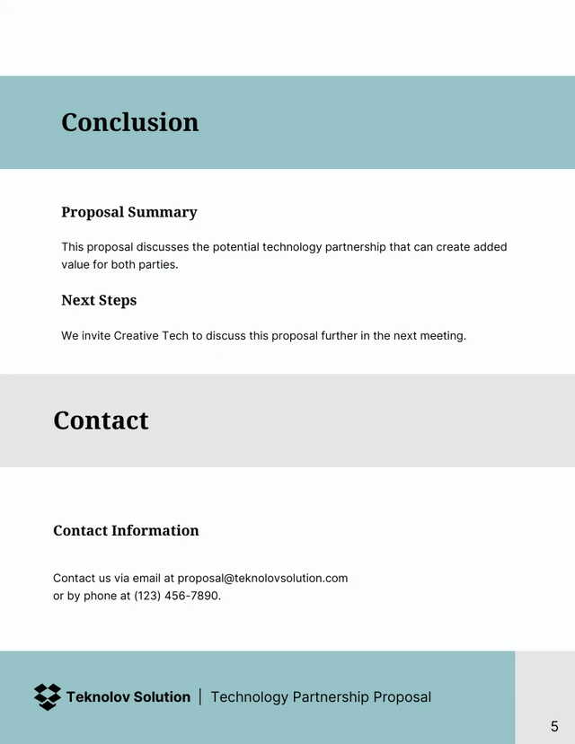 Technology Partnership Proposal - Page 5