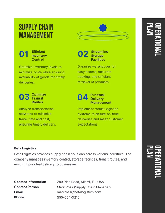 Simple Minimalist Operational Plan - Page 3