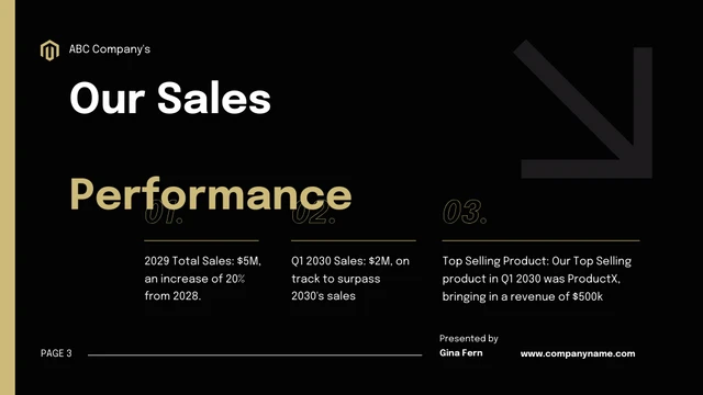 Black And Brown Clean Sales Presentation - Page 3