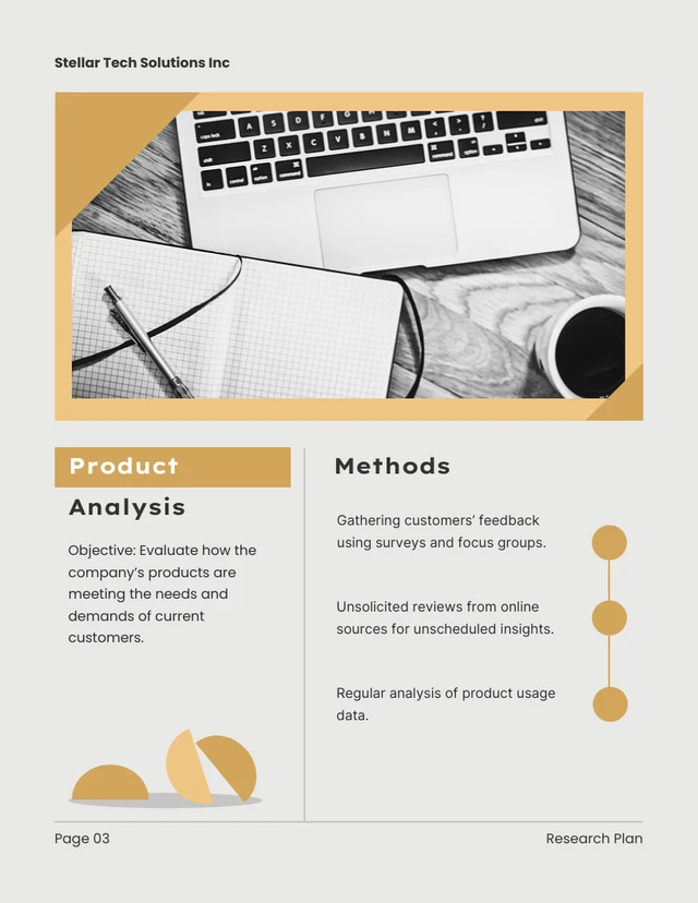 Yellow And White Minimalist Shape Research Plan - Page 3