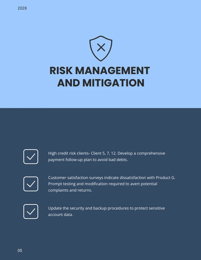 Modern Dark Blue Account Plan - Page 5