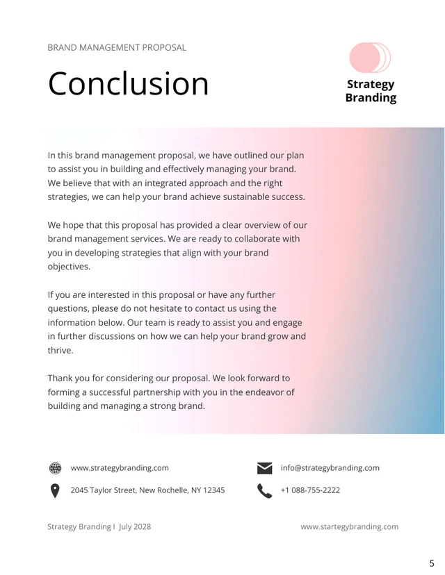 White And Gradient Color Simple Brand Management Proposals - Page 5