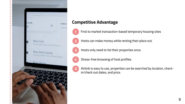 Red Airbnb Pitch Deck Template - Page 6