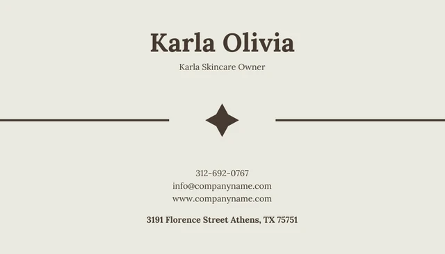 Cream & Brown Minimalist Aesthetician Business Card - Page 2