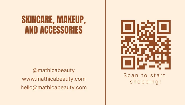 Beige And Brown Simple Beauty Business Card - Page 2