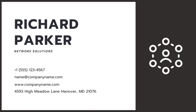 White And Black Minimalist Networking Business Card - Page 2