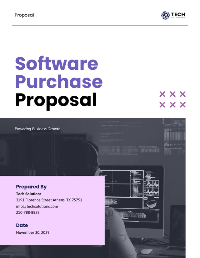 Software Purchase Proposal - Page 1