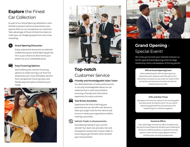 Car Dealership Grand Opening Brochure - Page 2