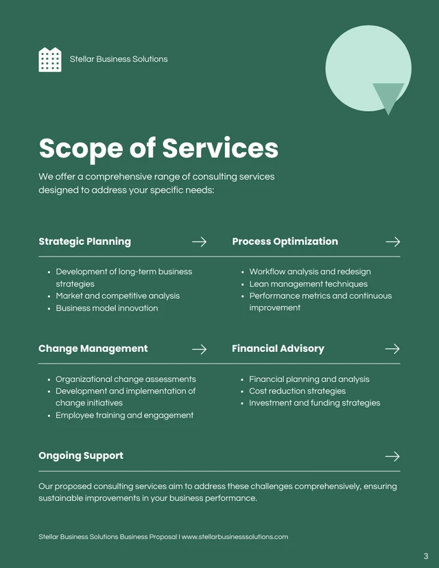 Green Line Minimalist Service Proposal - Page 3