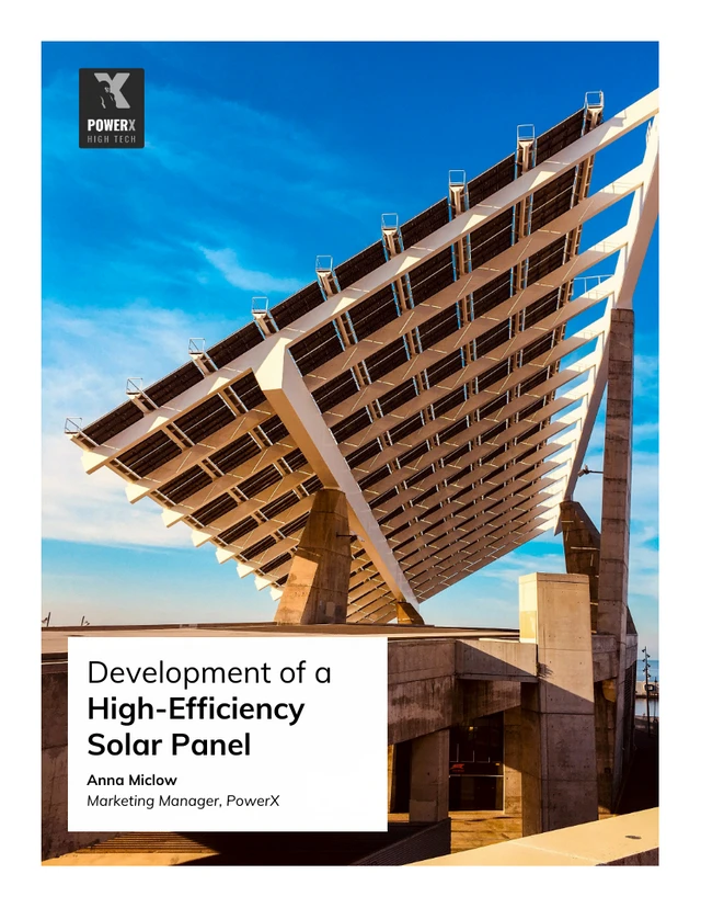 Solar PowerTechnical White Paper Template - Page 1