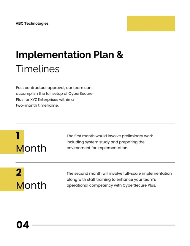 White And Yellow Cybersecure Plus Service Proposal - Page 4