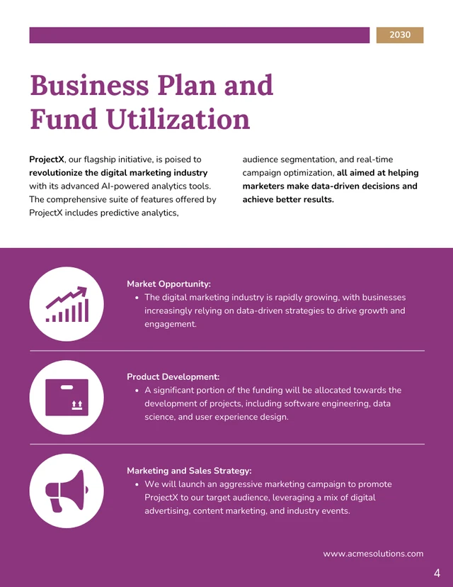 Funding Proposal Template - Page 4