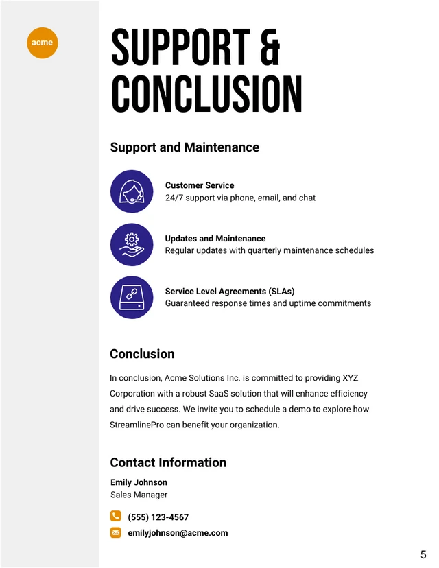 Software as a Service (SaaS) Proposal - Page 5