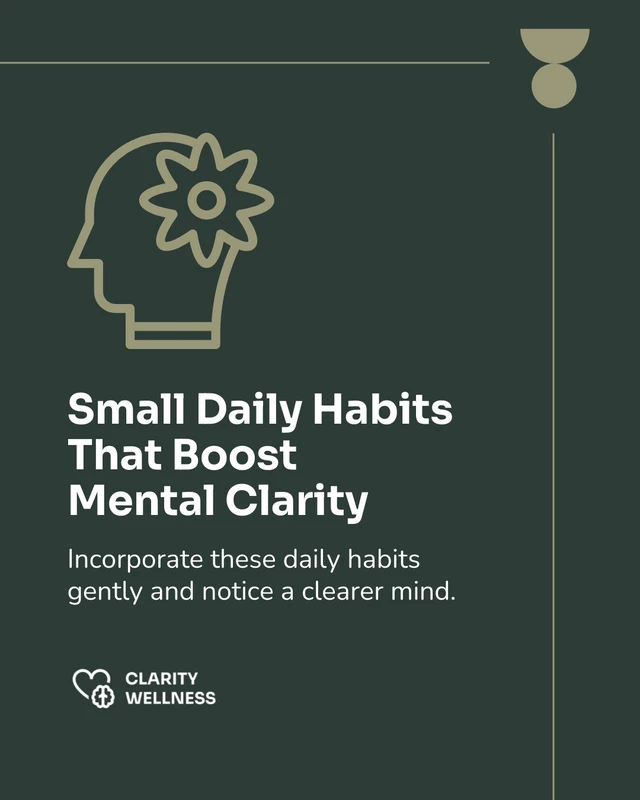 Daily Habits for Mental Clarity Social Media Carousel Post - Page 1
