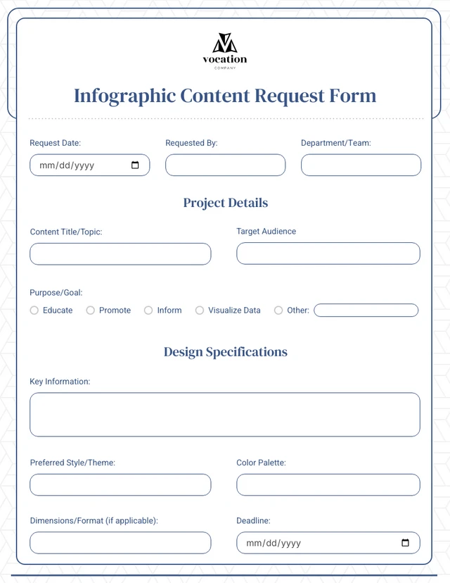 Blue and White Simple Content Forms Template