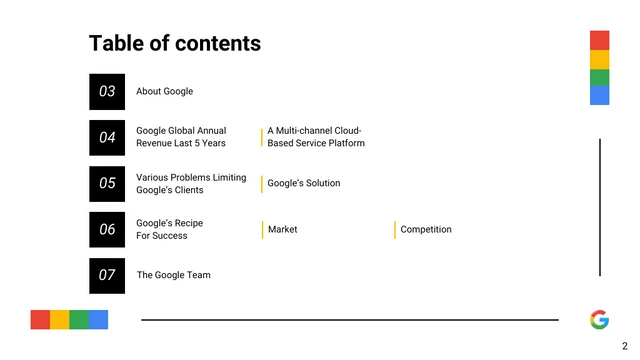 Clean and Simple Google Pitch Deck Template - Page 2