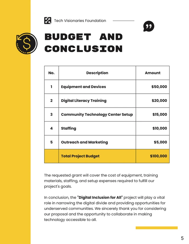 Yellow and Black Technology Grant Proposals - Page 5