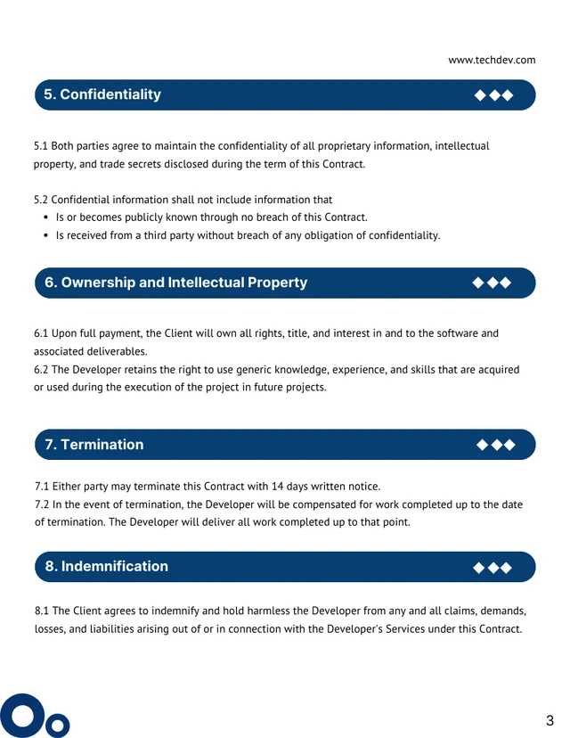 Software Developer Contract Template - Page 3