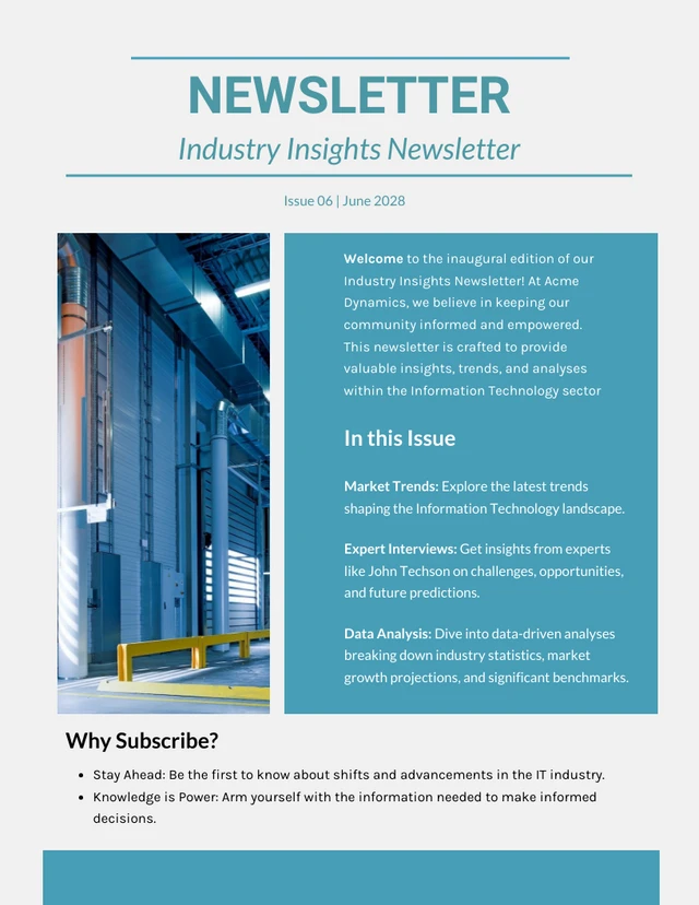 Industry Insights Newsletter Template