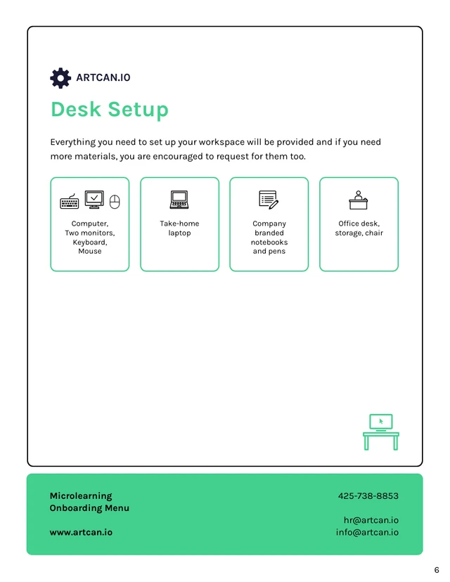 Microlearning Onboarding Menu Materials - Page 6