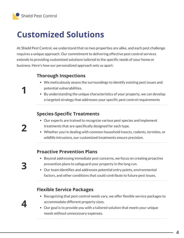 Pest Control Services Proposals - Page 4