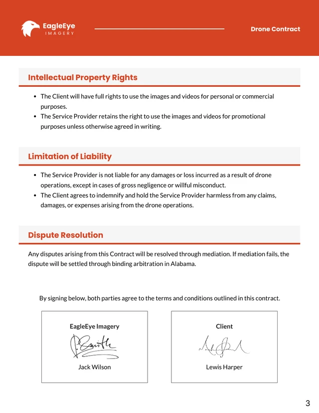 Drone Contract Template - Page 3