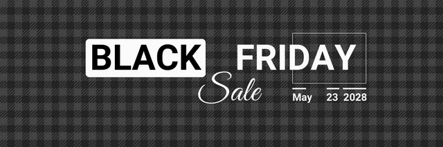 Minimalis Design Black &amp; White Black Friday Banner Template