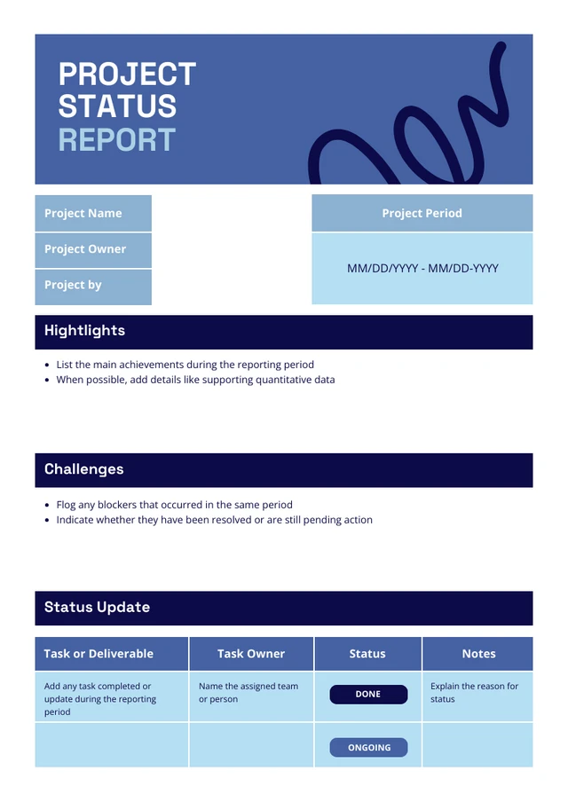 Navy Blue Monochrome Diagram Roles Responsibility Template