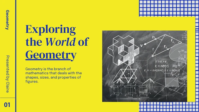 Bright Color Geometry Lesson Math Presentation - Page 1