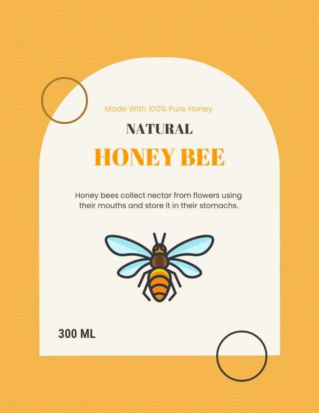 Poster Honey Bee Natural  Template
