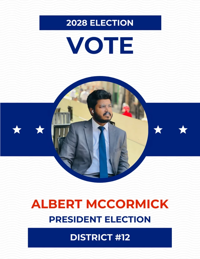 Blue Election Vote Flyer Template
