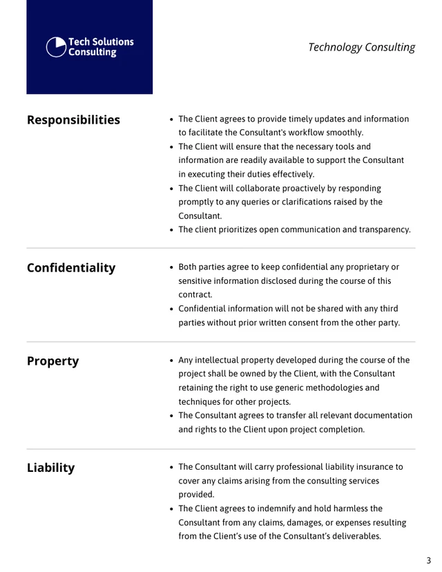 Technology Consulting Contract Template - Page 3