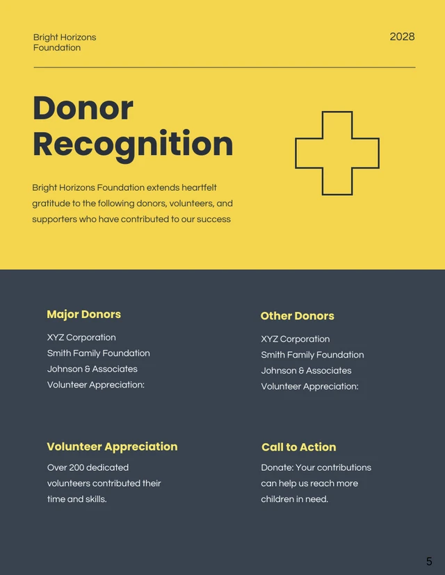 Simple Yellow Charity Reports - Page 5