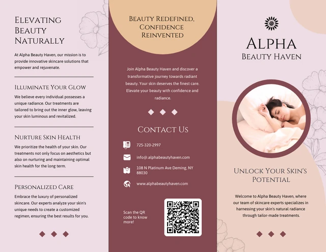 Skincare & Facial Treatments Brochure - Page 1