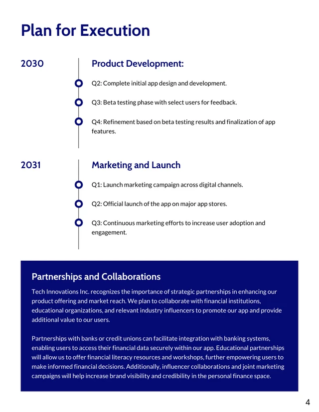 Seed Funding Proposal Template - Page 4