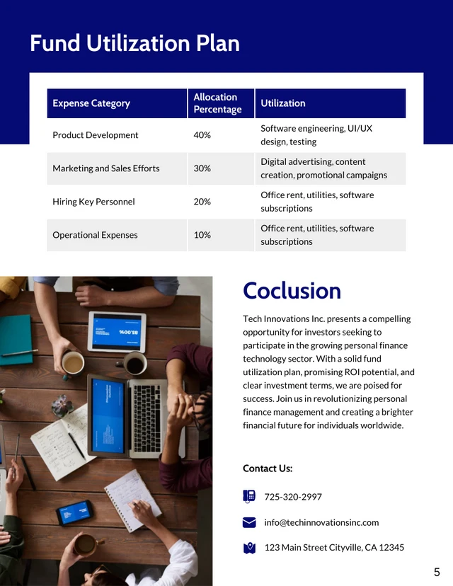 Seed Funding Proposal Template - Page 5