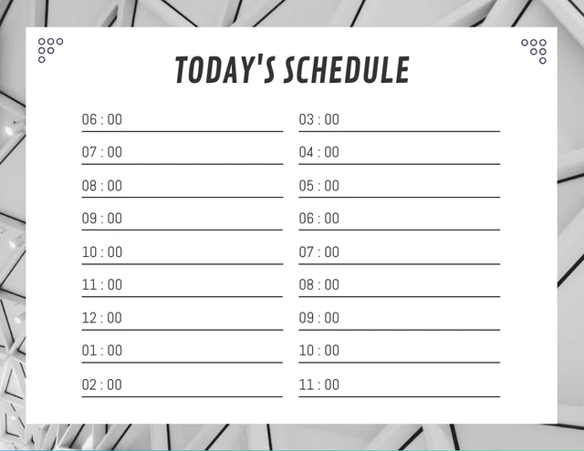 Grey Modern Texture Today's Schedule Template