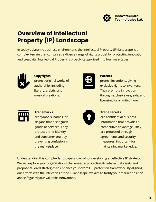 Olive Green and Cream Simple Intellectual Property Legal Proposal - Page 2