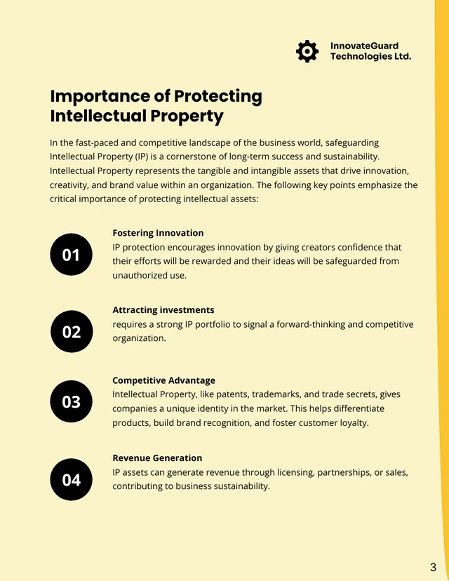 Olive Green and Cream Simple Intellectual Property Legal Proposal - Page 3