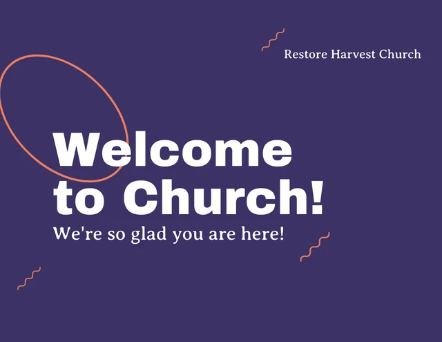 Navy And Purple Playful Cheerful Modern Greeting Church Presentation - Page 1