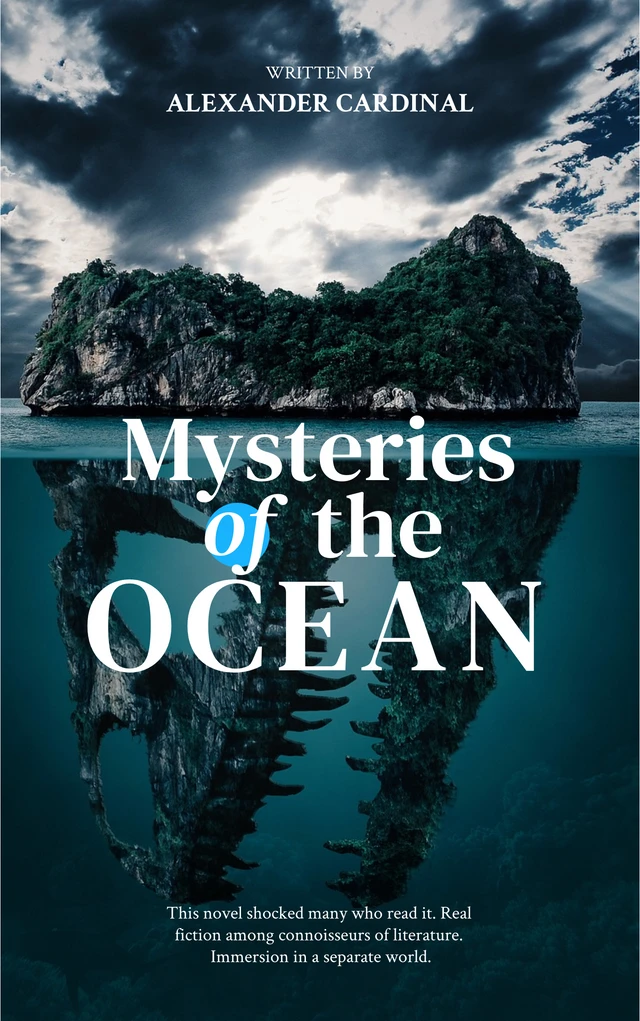 Dark Modern Mysteries Ocean Novel Book Cover Template