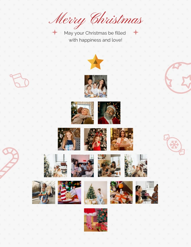 Fun Minimalist Christmas Collage Template