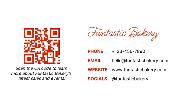 White Simple Photo Bakery Business Card - Page 2