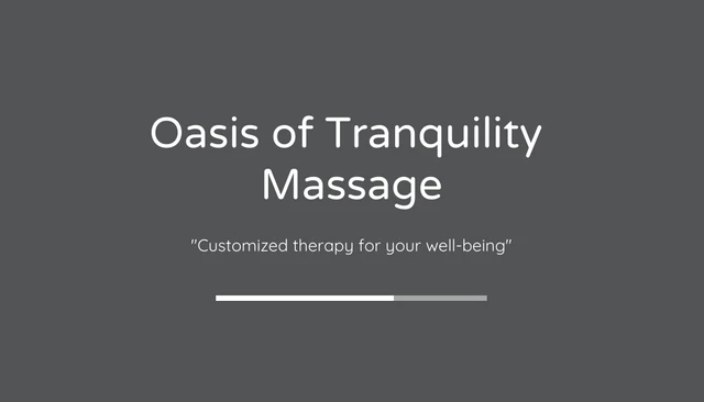 Light Grey and Black Massage Therapist Business Card - Page 1