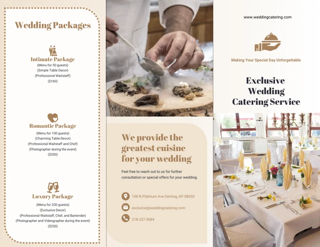 Wedding Catering Brochure - Page 1