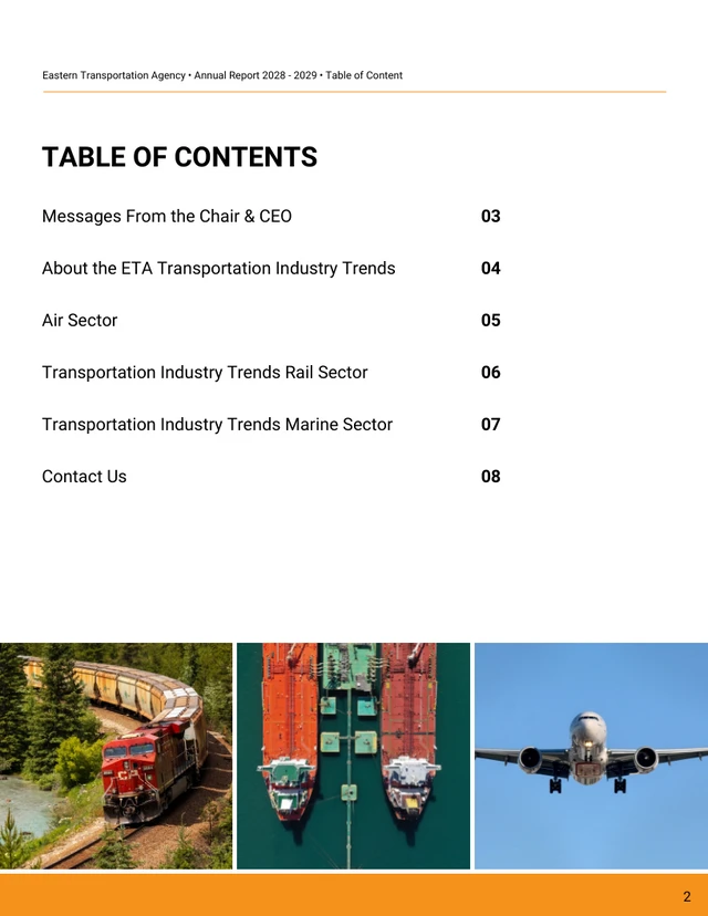 Transportation Agency Annual Report - Page 2