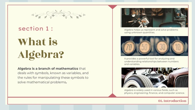 VIntage Algebra Math Presentation - Page 2