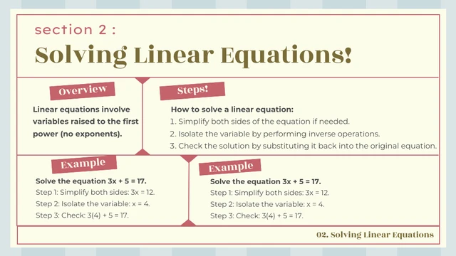 VIntage Algebra Math Presentation - Page 3