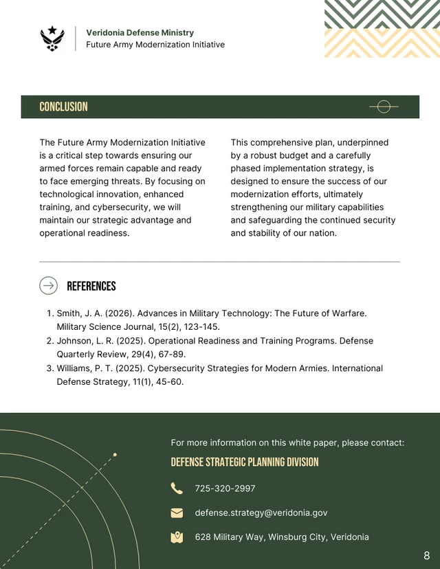 Army White Paper Template - Page 8