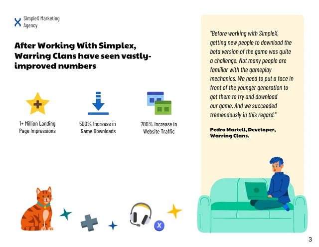 Playful Video Game Marketing Case Study Template - Page 3